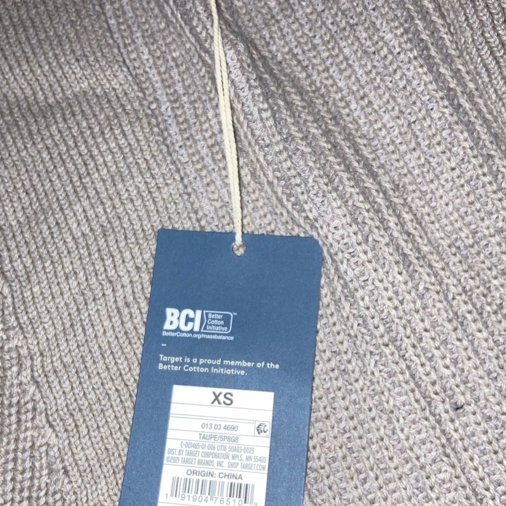 #58. 🆕 NWT - Universal Threads - Cozy Open-Front Taupe Ribbed Cardigan - Picture 3 of 4